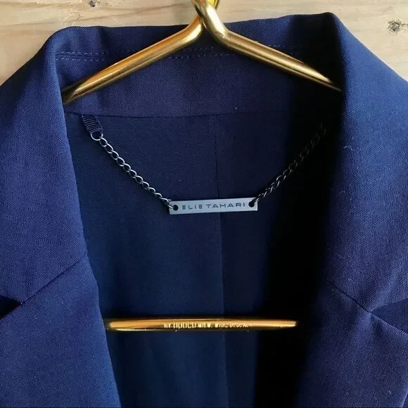 New Elie Tahari Darcy One Button Wool Stretch Suit